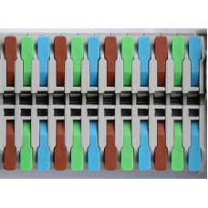 G-Pro EASY-LEVER 4mm DIN Rail Lever Terminals -  Box of 50 - Blue/Green/Brown